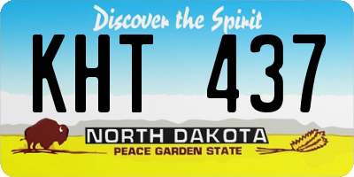 ND license plate KHT437