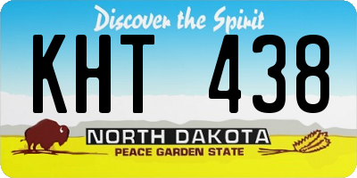 ND license plate KHT438