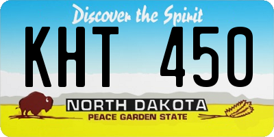 ND license plate KHT450