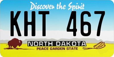 ND license plate KHT467