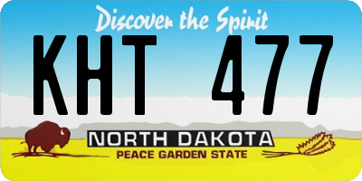 ND license plate KHT477
