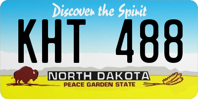 ND license plate KHT488