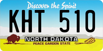ND license plate KHT510