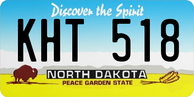 ND license plate KHT518