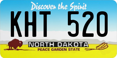 ND license plate KHT520