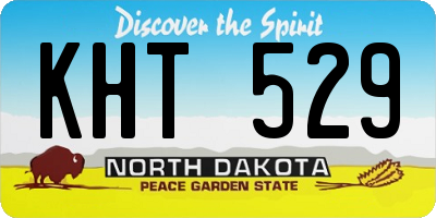 ND license plate KHT529