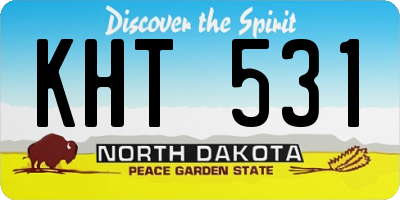 ND license plate KHT531