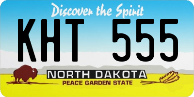 ND license plate KHT555