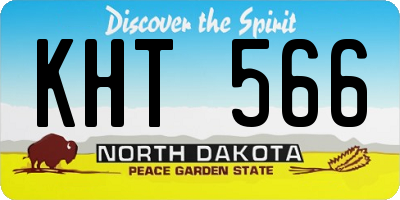 ND license plate KHT566