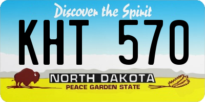 ND license plate KHT570
