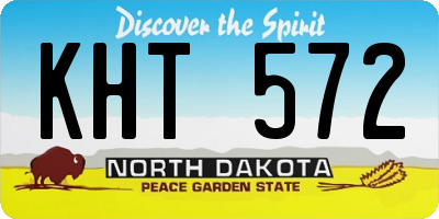 ND license plate KHT572