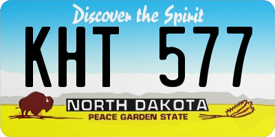 ND license plate KHT577