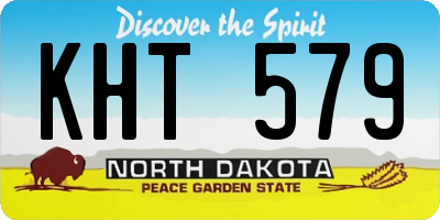 ND license plate KHT579