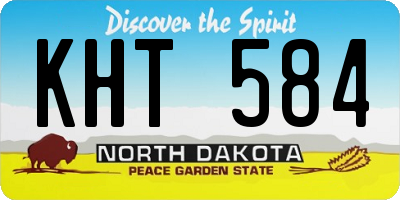 ND license plate KHT584