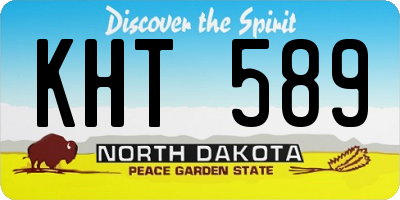 ND license plate KHT589