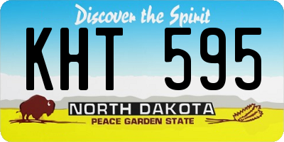 ND license plate KHT595
