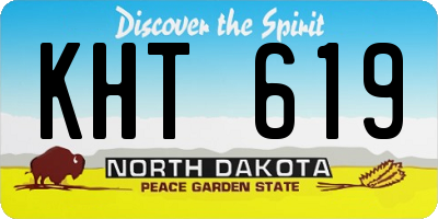 ND license plate KHT619