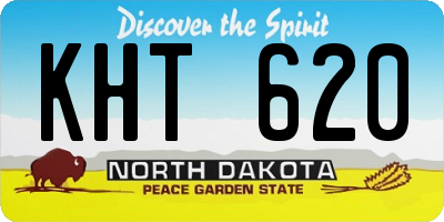 ND license plate KHT620