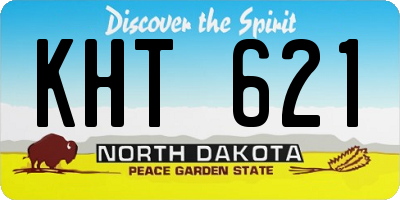 ND license plate KHT621