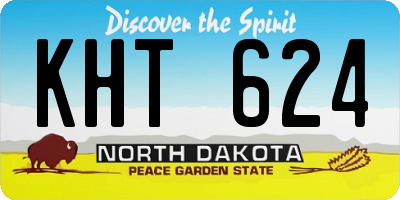 ND license plate KHT624