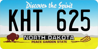 ND license plate KHT625