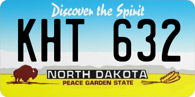 ND license plate KHT632