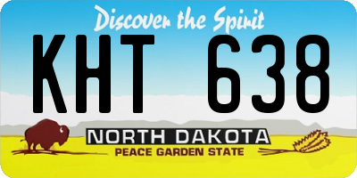 ND license plate KHT638