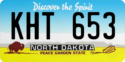 ND license plate KHT653