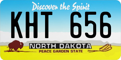 ND license plate KHT656