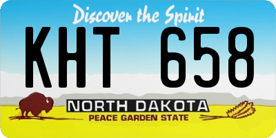 ND license plate KHT658