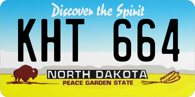 ND license plate KHT664
