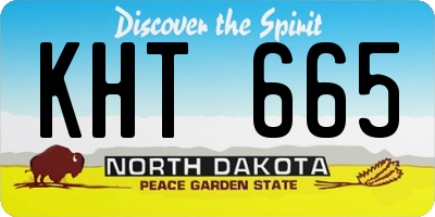 ND license plate KHT665