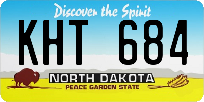 ND license plate KHT684