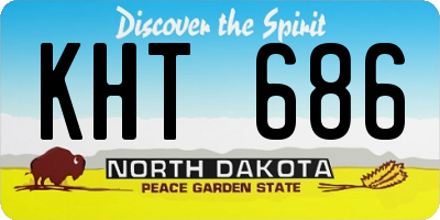 ND license plate KHT686