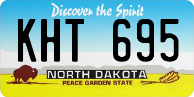 ND license plate KHT695
