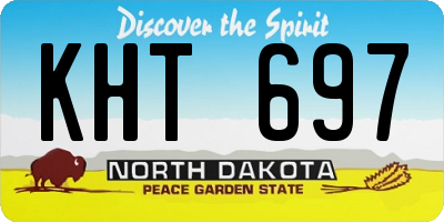 ND license plate KHT697