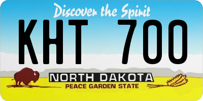 ND license plate KHT700