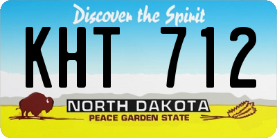 ND license plate KHT712
