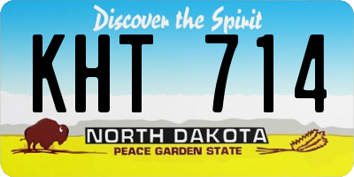 ND license plate KHT714