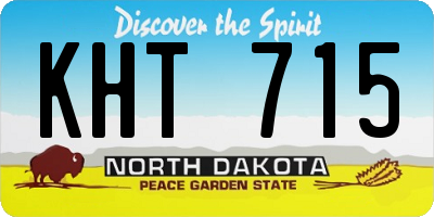 ND license plate KHT715