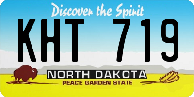 ND license plate KHT719