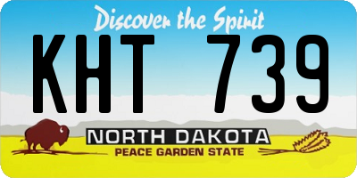 ND license plate KHT739
