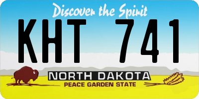 ND license plate KHT741