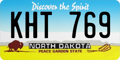 ND license plate KHT769