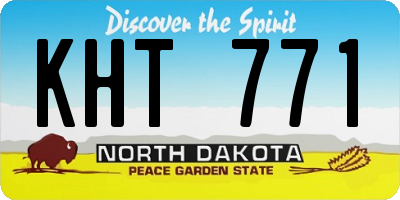 ND license plate KHT771