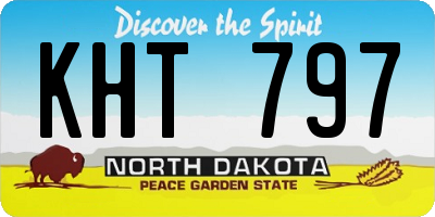 ND license plate KHT797