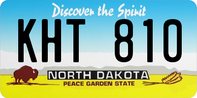 ND license plate KHT810