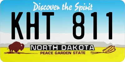 ND license plate KHT811