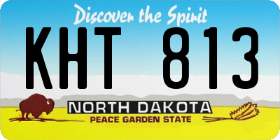 ND license plate KHT813