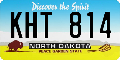 ND license plate KHT814